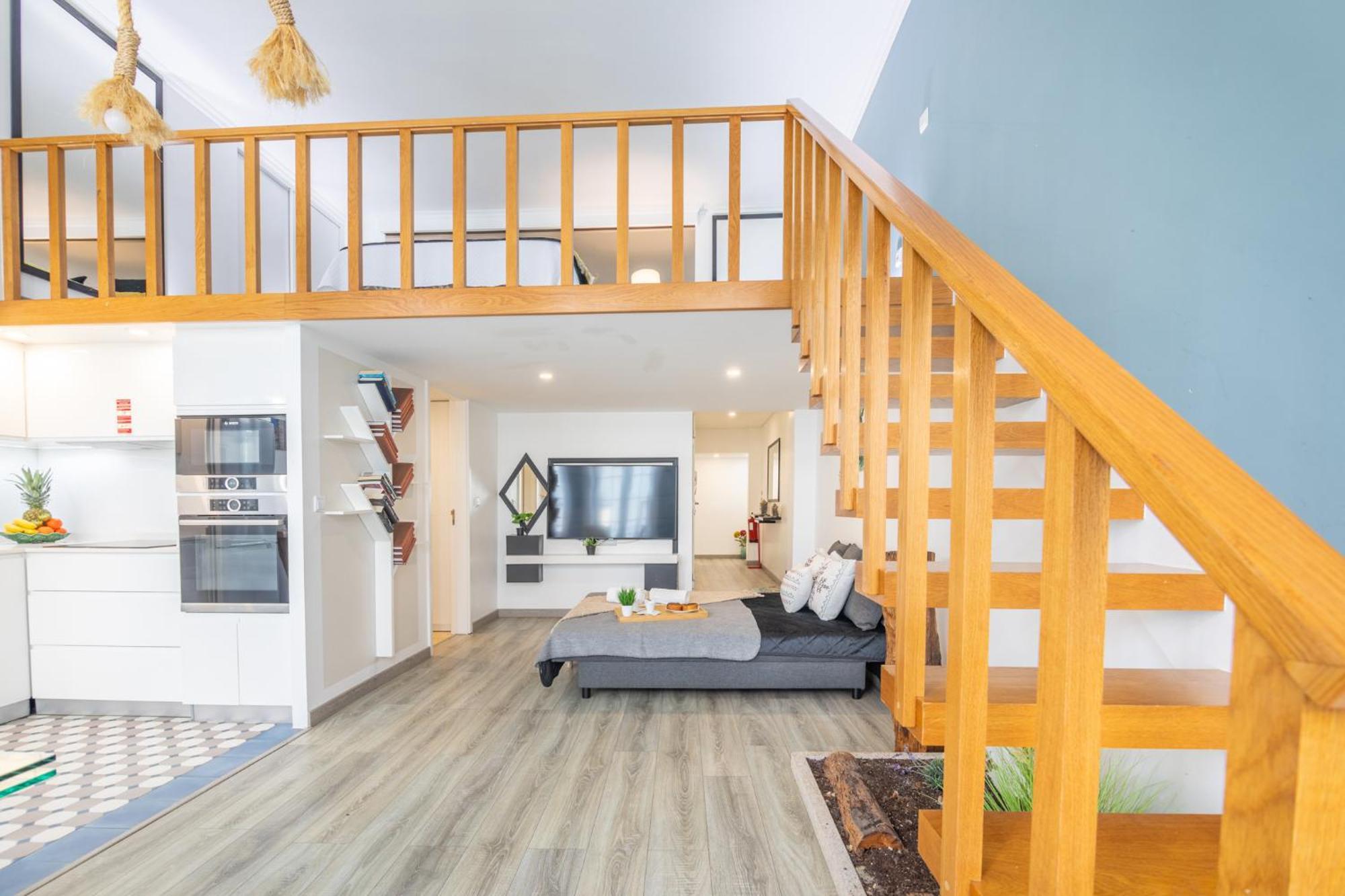 Ferienwohnung Deluxe Spacious Flats w Mezzanine by Host Wise Porto Exterior foto