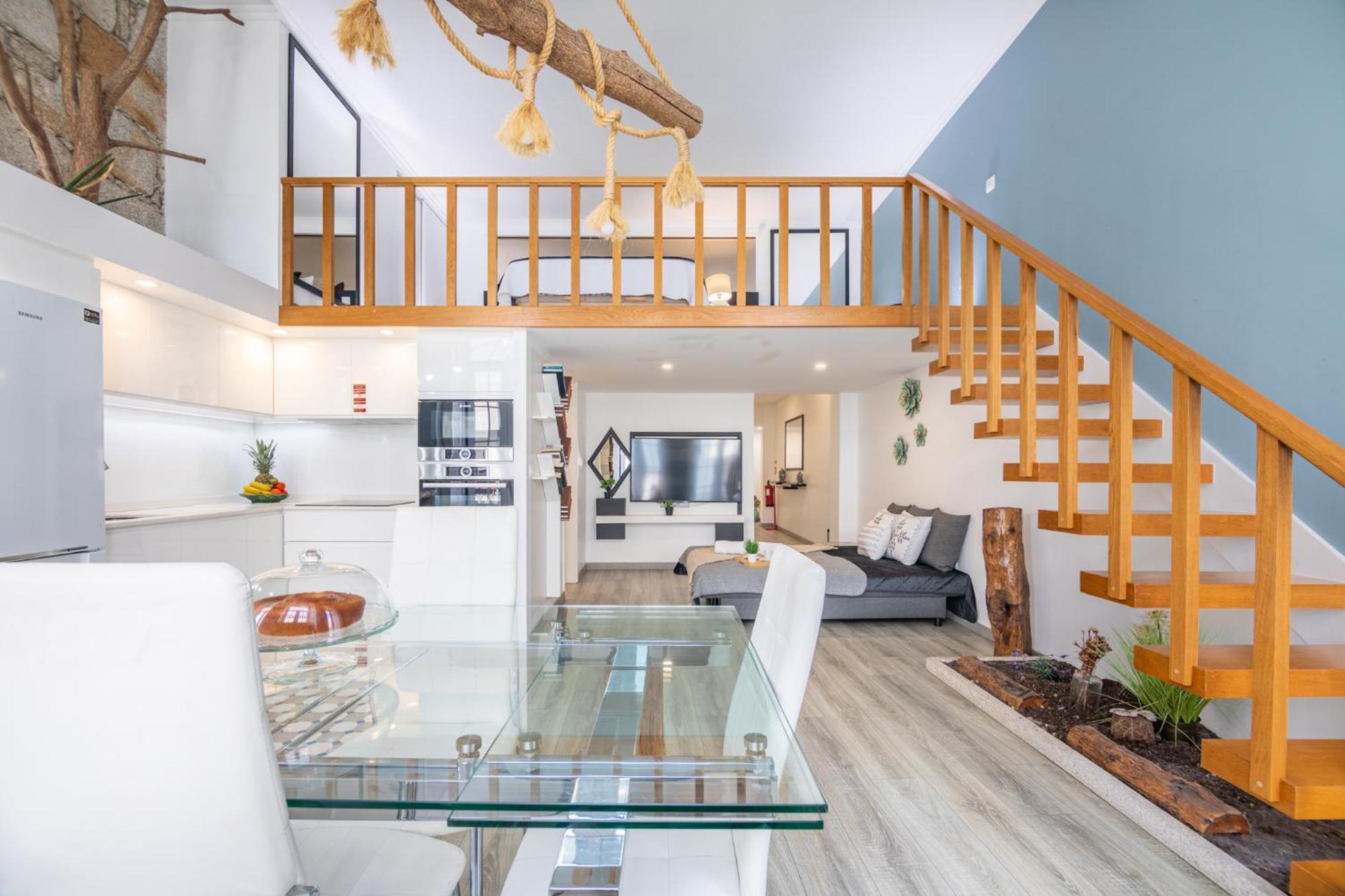 Ferienwohnung Deluxe Spacious Flats w Mezzanine by Host Wise Porto Zimmer foto
