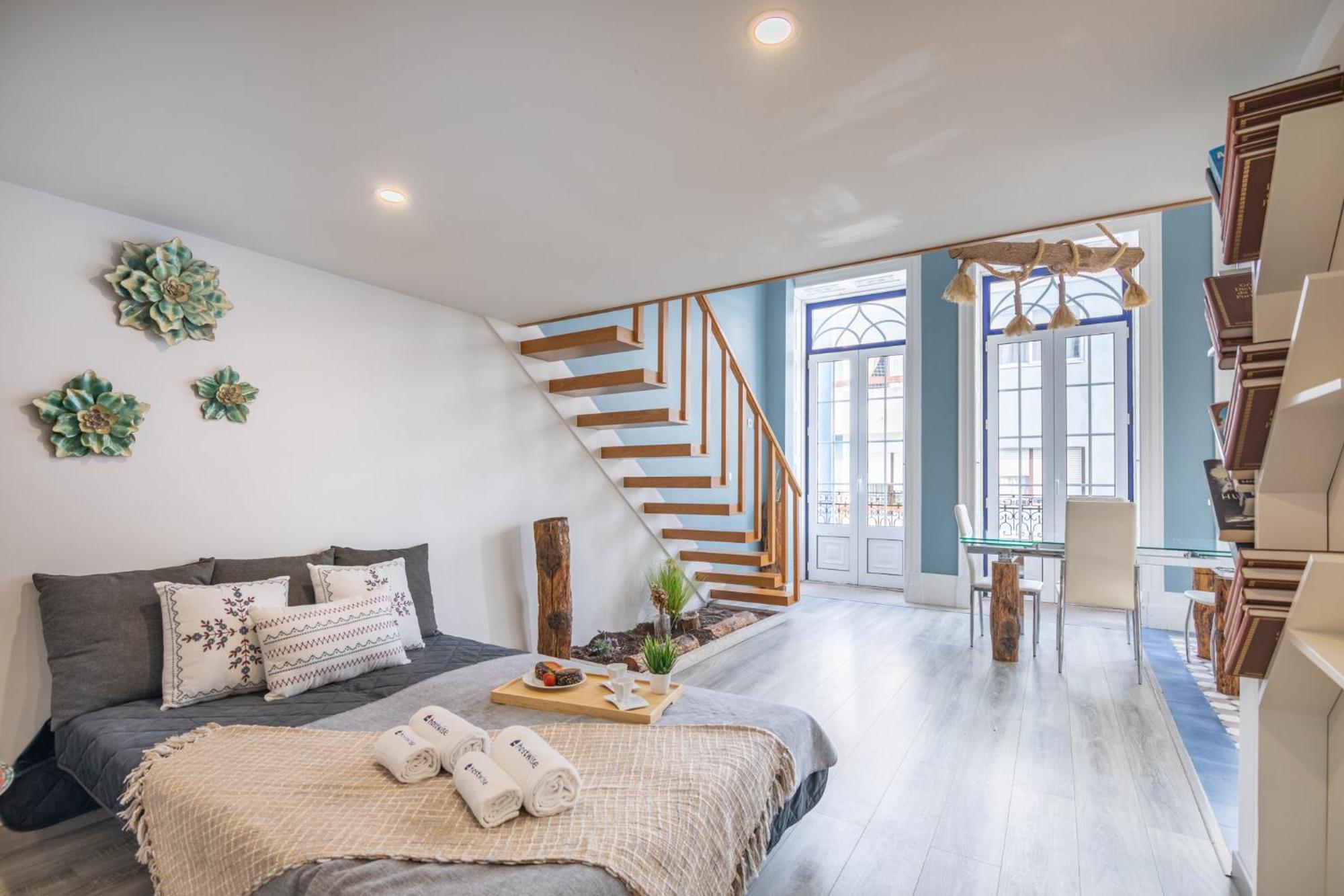 Ferienwohnung Deluxe Spacious Flats w Mezzanine by Host Wise Porto Zimmer foto